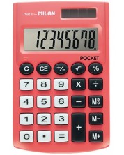 Kalkulator Milan - Pocket, 8 znamenki, crveni -1