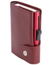 Držač kartice C-Secure – s novčanikom, XL, crveni -1