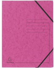 Kartonska mapa Exacompta - s gumicom, roza -1