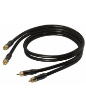 Kabel Real Cable - ECA, RCA, 2m, crno/zlatni