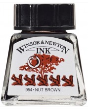 Tinta za kaligrafiju Winsor & Newton - Smeđa boje lješnjaka, 14 ml