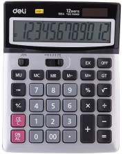 Kalkulator Deli Core - E1654, 12 dgt, metalni panel