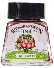 Tinta za kaligrafiju Winsor & Newton - Scarlett, 14 ml