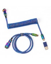 Kabel tipkovnice Keychron - Blue Colorful Premium , USB-C/USB-C, plavi
