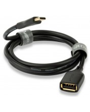 Kabel QED - Connect QE8191, USB-A/USB-C, 0.15m, crni -1