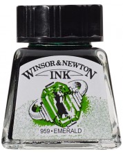Tinta za kaligrafiju Winsor & Newton - Smaragdno zelena, 14 ml