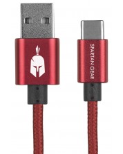 Kabel Spartan Gear – Type C USB 2.0, 2m, crveni
