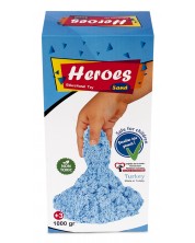 Kinetički pijesak u kutiji Heroes – Plava boja, 1000 g -1