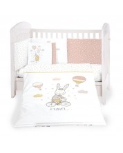 Set za spavanje za bebe 6 dijelova KikkaBoo -Rabbits in Love, 60 х 120 cm -1