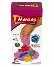 Kinetički pijesak u kutiji Heroes – Ružičasta boja, s 4 figurice