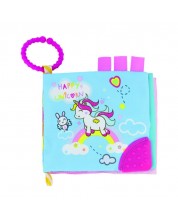 Edukativna tekstilna knjižica KikkaBoo - Happy Unicorn -1