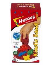Kinetički pijesak u kutiji Heroes – Crvena boja, s 4 figurice -1