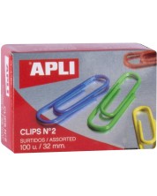 Spajalice Apli - mix boja, 32 mm, 100 kom