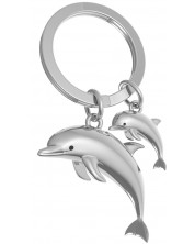 Privjesak za ključeve Metalmorphose - Dolphin Family -1