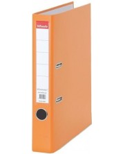 Registrator Esselte Eco - A4, 5 cm, PP, metalni rub, zamjenjiva naljepnica, narančasti -1