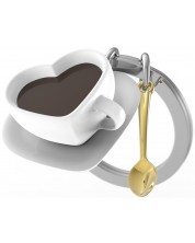 Privjesak za ključeve Metalmorphose - Heart coffee cup