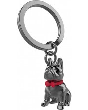 Privjesak za ključeve Metalmorphose - Bull Dog with Red Bow tie -1