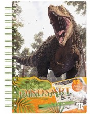 Knjiga za crtanje s folijom DinosArt - Dinosauri -1