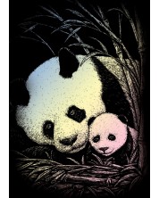 Komplet za graviranje Royal Holographic - Panda i beba, 13 х 18 cm