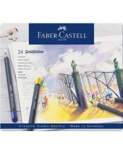 Set olovki u boji Faber-Castell Goldfaber - 24 boje, u metalnoj kutiji