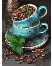 Set za slikanje po brojevima Ideyka - Aromatična zrna kave, 30 х 40 cm -1