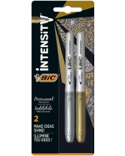 Set permanentnih markera BIC - Intensity, okrugli vrh, 1,8 mm, srebrni i zlatni