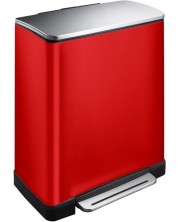 Kanta za odvojeno prikupljanje otpada EKO Europe - E-Cube, 28 + 18 L, crvena