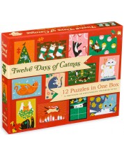 Božićni kalendar Chronicle books od 12 x 48 dijelova - 12 Božićnih mačjih dana -1