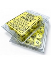 Set kockica Chessex Opaque Pastel - Yellow/black, 10 komada