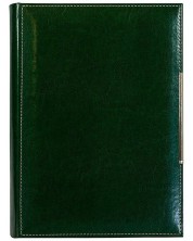 Kožna bilježnica-agenda Lemax Novaskin - А5, zelena, Standart