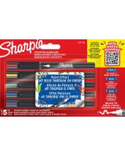 Set markera s kistom Sharpie Acrylic - 5 boja, blister