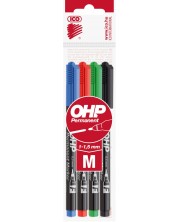 Set OHP markera Ico - 4 boje, F, 0.5 mm -1