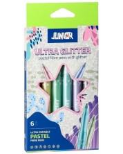 Set flomastera Junior - Ultra Glitter, 6 pastelnih boja