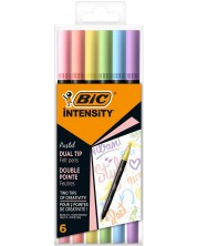 Set dvostranih flomastera BIC Intensity - 6 pastelnih boja