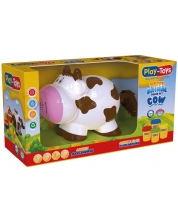 Set za igru s modelinom Play-Toys - Sretna krava