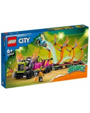 Konstruktor LEGO City - Kaskaderski kamion i izazov vatrenog kruga (60357) -1