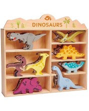 Set drvenih figurica Tender Leaf Toys - Dinosauri u stalku -1