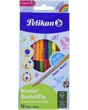 Set dvobojnih olovaka Pelikan - 24 boje, okrugle