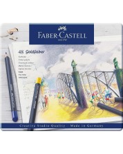 Set olovki u boji Faber-Castell Goldfaber - 48 boja, u metalnoj kutiji -1