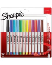 Set trajnih markera Sharpie - Ultra Fine, 12 boja