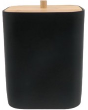 Kanta za kupaonicu Inter Ceramic - Нинел, 20 x 28 cm, crna/bambus