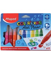 Set flomastera Maped Color Peps - Mini Power, 12 boja
