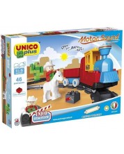 Konstruktor za djecu Unico Plus - Vlak na baterije