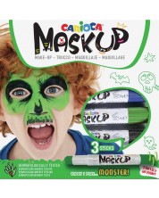 Set boja za lice Carioca Mask up - Čudovišta, 3 boje