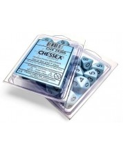 Set kockica Chessex Opaque Pastel - Blue/black, 10 komada