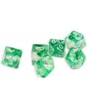 Set kockica Dice4Friends Transparent - Nebula Green, 7 komada
