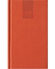 Kožni džepni rokovnik-tjednik Polo - Narančasti, 2024 -1