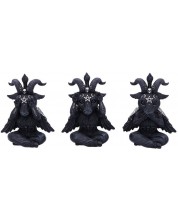 Set kipića Nemesis Now Adult: Cult Cuties - Three Wise Baphoboo, 13 cm