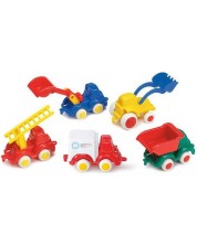 Set kolica Viking Toys - Mini Brumbies graditelji, 60 komada, 7 cm