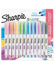 Set permanentnih markera Sharpie - S-Note, 12 boja